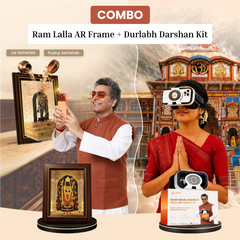 Durlabh Darshan VR Kit + Shri Ram Lalla Golden Foil AR Frame | For All Ages