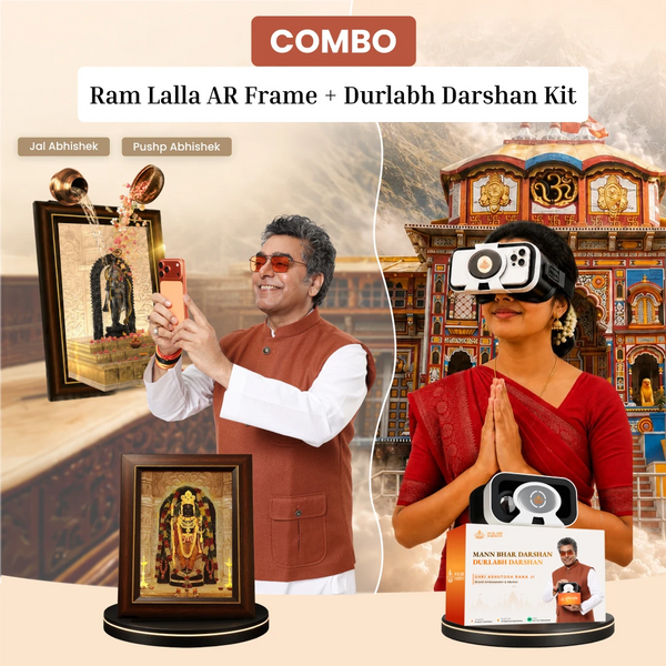 Durlabh Darshan VR Kit + Shri Ram Lalla Golden Foil AR Frame | For All Ages